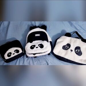 Original Justice Girls Panda Backpack Set
